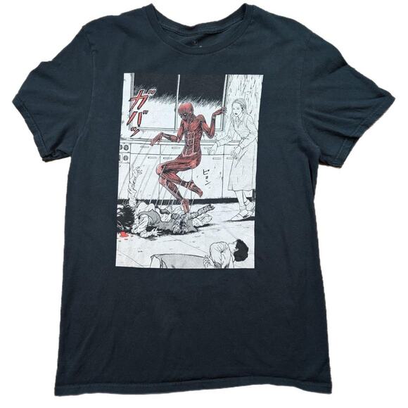 Popping Out Of Skin T Shirt - Junji Ito COLLABORATION CRUNCHY ROLL Anime Shirt - Picture 1 of 5